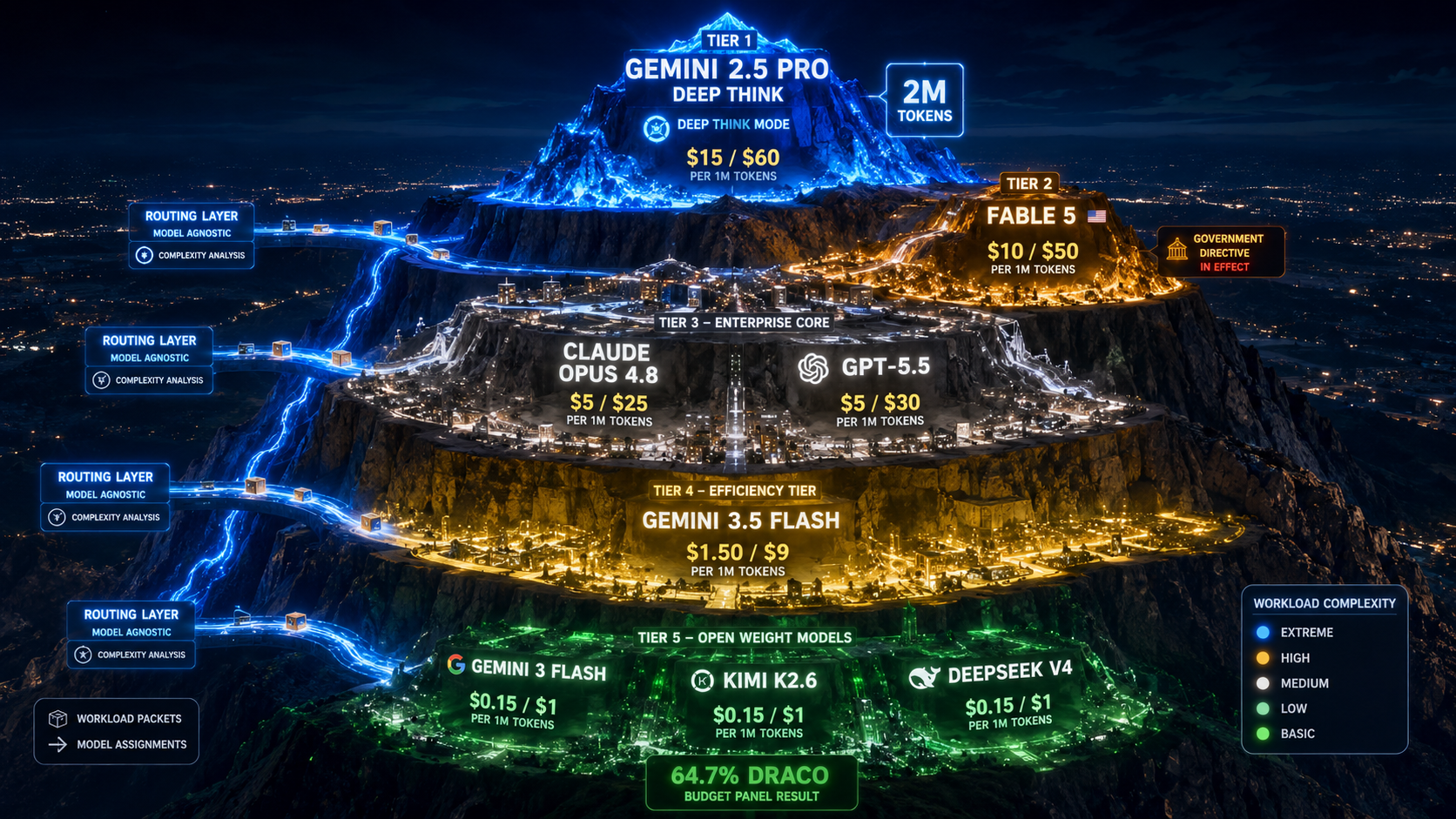 The Frontier Model Market Just Restructured Overnight: What Gemini 2.5 Pro Deep Think, Fable 5's Billing Cliff and the OpenRouter Fusion Data Mean for Every Enterprise AI Architecture